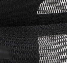 Close up of mesh fabric in Black