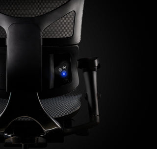 Close up of X-HMT massage blue light shown