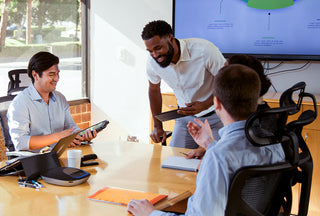 Male colleagues in a conference room 