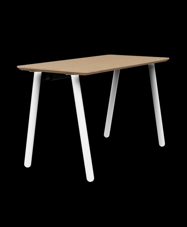 X-Desk Studio with Angled Legs - Honey