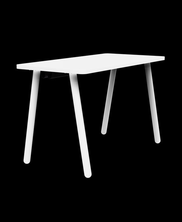 X-Desk Studio with Angled Legs - White