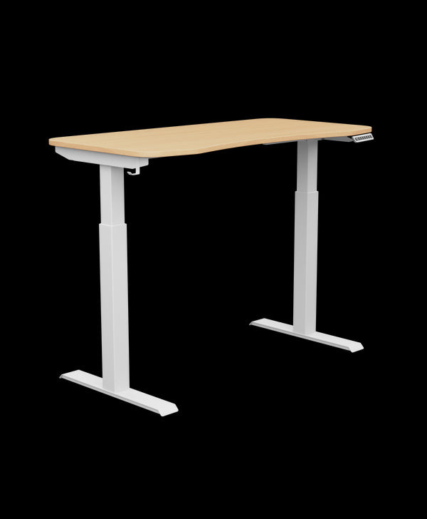 X-Desk Rise with Concave Top - Honey