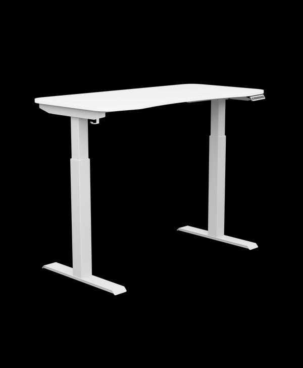 X-Desk Rise with Concave Top - White